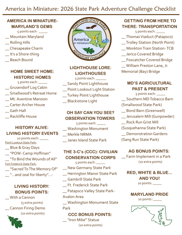 a checklist for a scavenger hunt