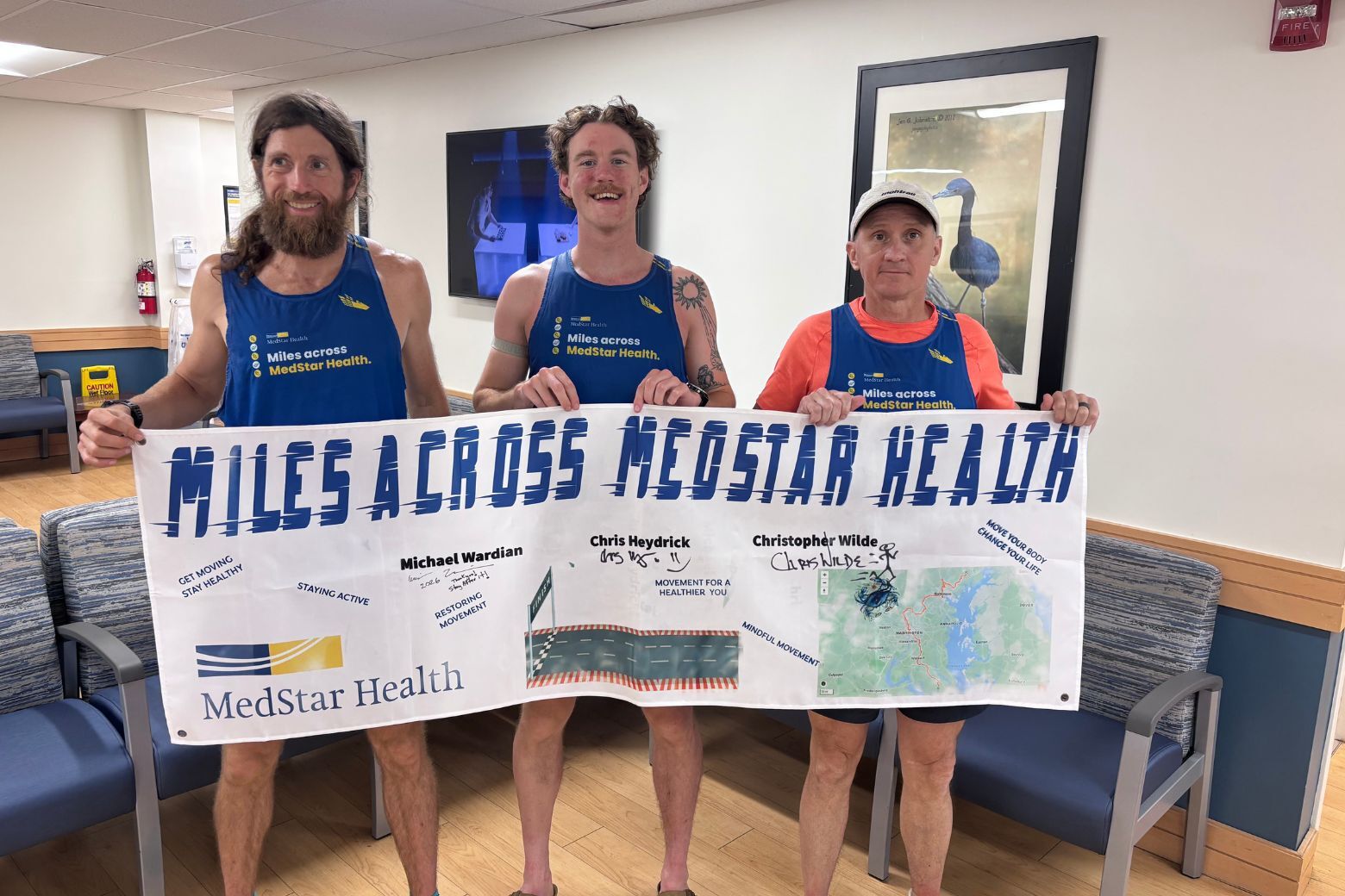 The runners made stops at 10 hospitals across the MedStar system, including MedStar Georgetown University Hospital and MedStar Washington Hospital Center in D.C. The four-day run ended Thursday at MedStar Franklin Square Medical Center.