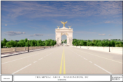 Trump's Washington arch plan includes golden winged figure, eagles, lions and 'One Nation Under God'