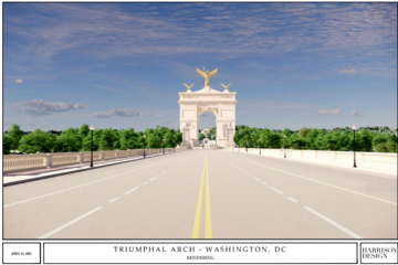 President Donald Trump’s plans for a new triumphal arch in the capital were unveiled on April 10, 2026.