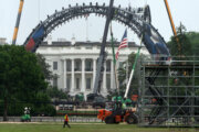 Construction underway on White House South Lawn for America 250 UFC ring