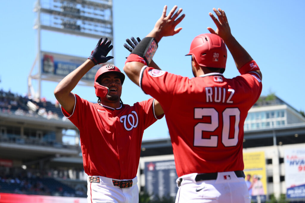Abrams and Wood each hit 2 homers as Nationals outslug Diamondbacks in 10-7 victory
