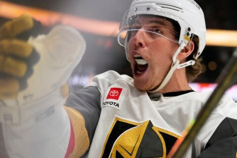 Marner’s first playoff hat trick propels Golden Knights to 6-2 rout of Ducks and 2-1 series lead