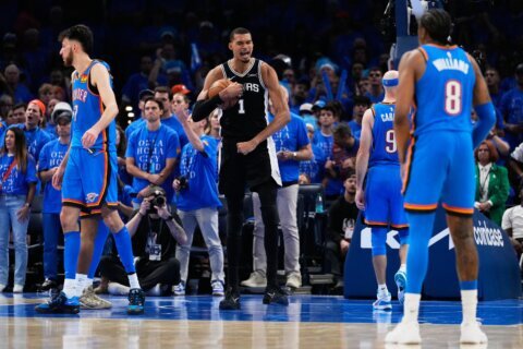 Wembanyama has 41 points, 24 rebounds and Spurs top Thunder 122-115 in 2OT to open West finals