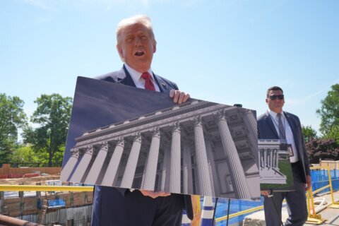 Trump shows reporters ballroom construction site as lawmakers balk at $1B for White House security