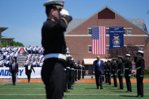 Trump tells Coast Guard graduates they will ‘be tested’ in their military careers
