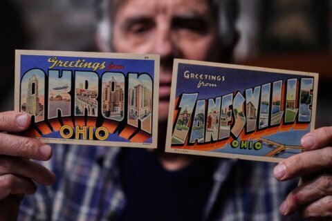 Colorful ‘Greetings from’ postcards reflected American innovation, idealism