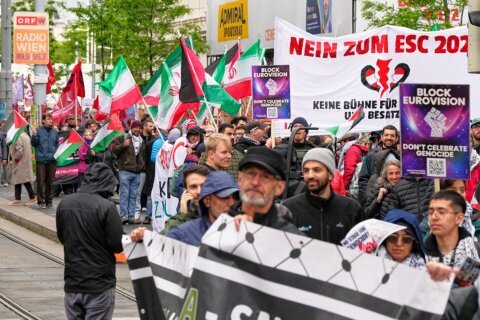 The Latest: The grand final in this year’s Eurovision Song Contest gets underway in Vienna