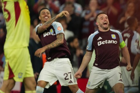 Aston Villa routs Nottingham Forest to reach Europa League final against Freiburg