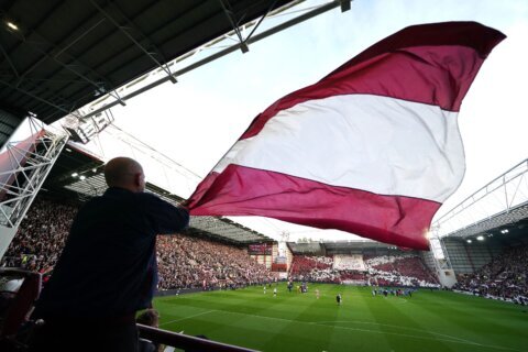 Hearts one point away from becoming Scottish champion and ending 41-year rule by Celtic and Rangers