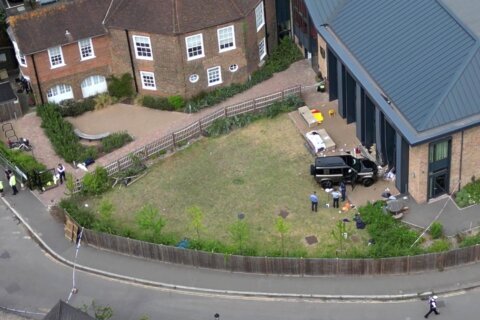 Driver who drove into a tea party outside a London school charged over death of 2 girls