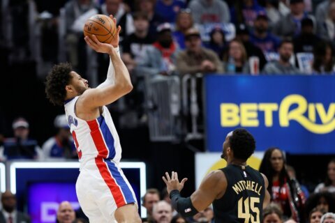 Cade Cunningham has 25 points and 10 assists to lift Pistons past Cavs 107-97 for a 2-0 lead