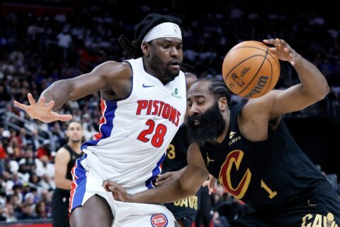 Cade Cunningham scores 23, Tobias Harris has 20 to help Pistons beat Cavs 111-101 in Game 1