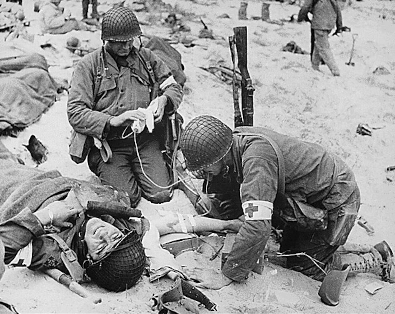 Combat medic in WWII
