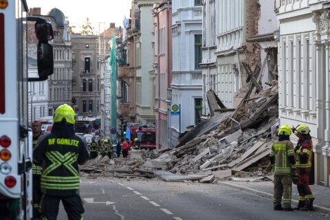 Rescuers search for 3 missing after German building collapse possibly caused by gas explosion