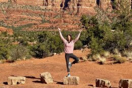 Laura Olds practicing yoga