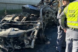 acura burned out by flames