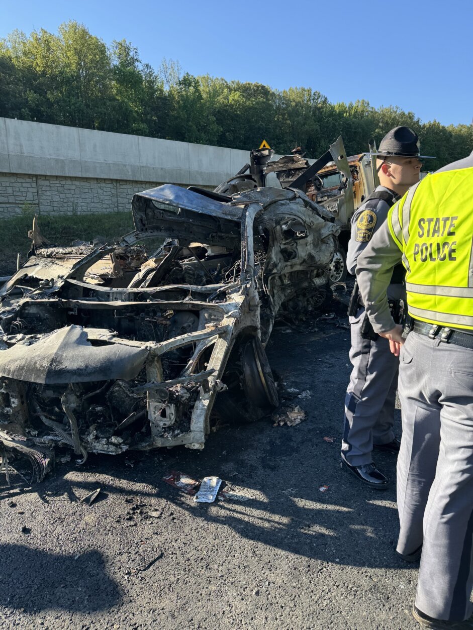 acura burned out by flames