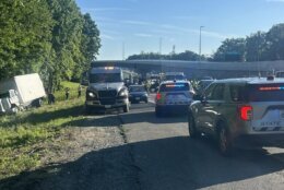 police cars at crash scene