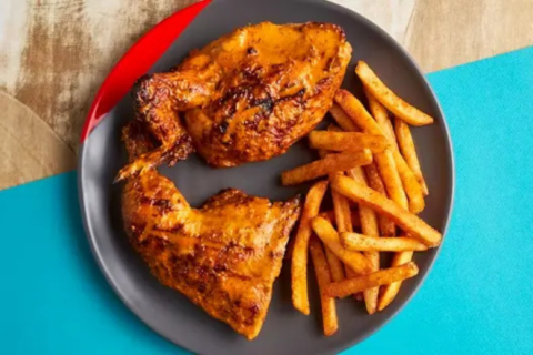 Nando's half chicken and chips