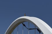 Florida man says he may stay on DC's Frederick Douglass Bridge for another day