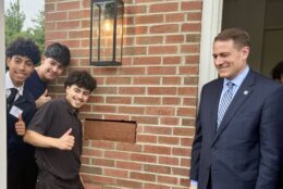 Students with CTF pose with Montgomery County Public Schools Superintendent Thomas Taylor.