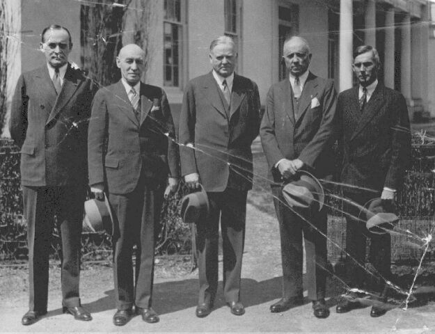Herbert Hoover at Executive Order signing