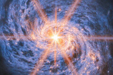 Spiral galaxy’s brilliant heart shines bright in a new picture from NASA’s Webb telescope