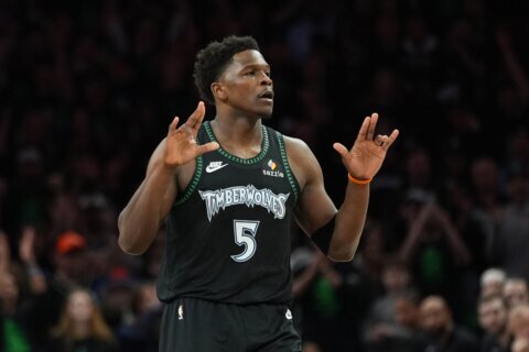 Edwards guides the Timberwolves past the Spurs 114-109 to tie the series after Wembanyama’s ejection