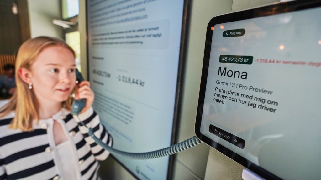 The barista is human but an AI agent runs this experimental Swedish cafe