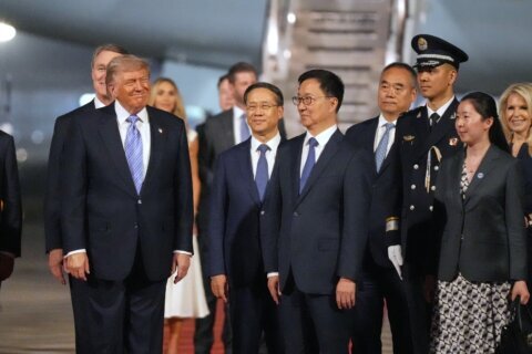 The Latest: Presidents Xi and Trump kick off their high-profile summit in Beijing