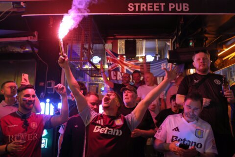 Aston Villa and Prince William celebrate Europa League triumph ending team’s 30-year trophy drought