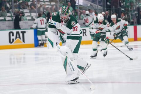 Wild make switch in net for Game 2, go with Gustavsson after Wallstedt allows 8 goals against Avs