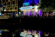 exterior of theatre at night