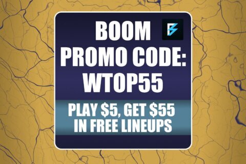 Boom Promo Code WTOP55: Play $5, Get  $55 in Lineups for 76ers vs. Celtics, MLB Games