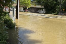 view of flooded street
