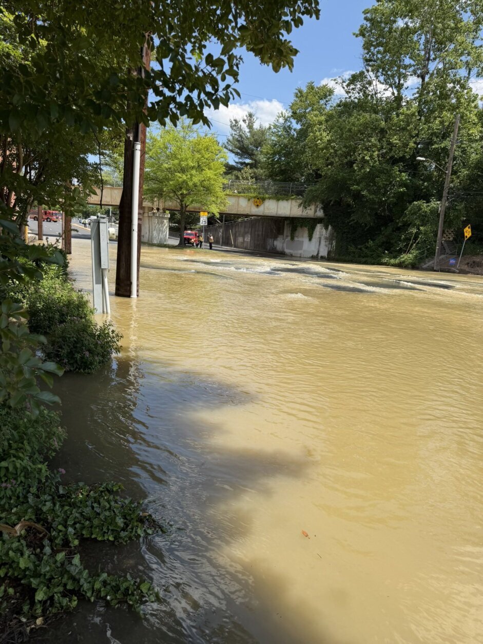 view of flooded street
