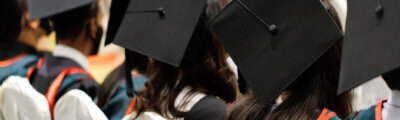 Graduates wait for their names to be called.
