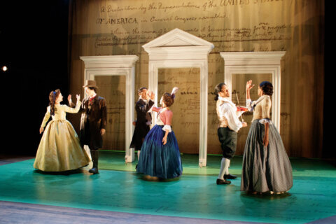 "Sally & Tom," a play currently at the Round House Theatre in Bethesda, Maryland, tells the story of Thomas Jefferson. (Courtesy Kent Kondo)