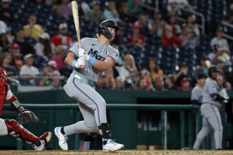 Marlins hit 3 straight homers and hold Nationals hitless until 6th inning of 7-3 victory