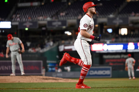 Mead and Garcia Jr. homer, Griffin pitches into 8th inning and Nationals beat Phillies 4-1