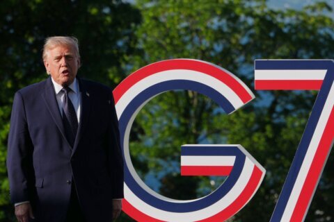 The Latest: G7 to focus on Ukraine and Iran on first full day of meetings
