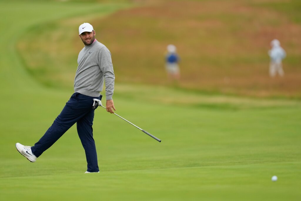 Scheffler shoots 2 over at windy US Open, will need to rebound to complete the career Grand Slam