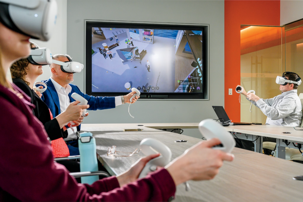 ATS employees learn about extended reality (XR) capabilities in Reston, Virginia.