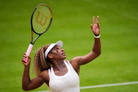 Serena Williams’ comeback at the Queen’s Club is over after injury to doubles partner
