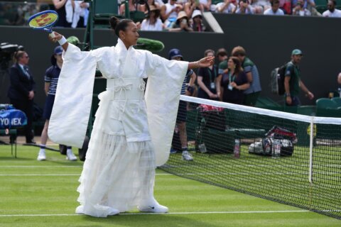 Naomi Osaka wows Wimbledon crowd with kimono inspired by Lucy Liu’s character in ‘Kill Bill’