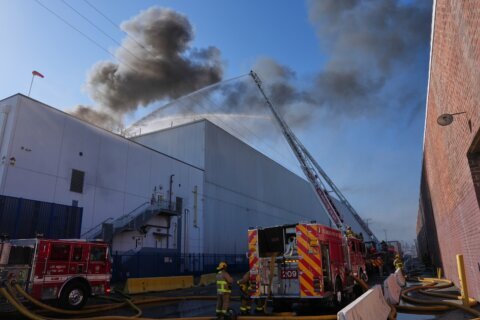 Los Angeles warehouse fire prompts shelter-in-place orders due to hazardous air