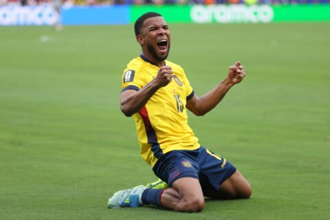 Ecuador advances to World Cup knockout rounds, beats Germany 2-1 on Plata’s 77th-minute goal