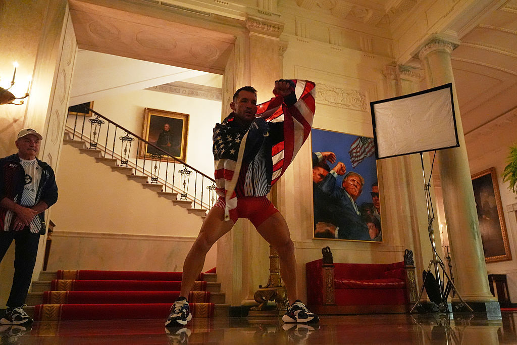 Mauricio Ruffy waits in the White House before his fight with Michael Chandler