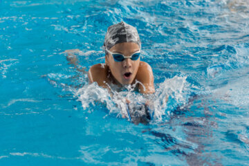 Boy swimming